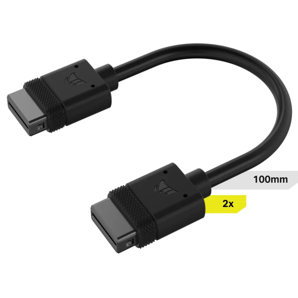 CORSAIR iCUE LINK Cables, 2x 100mm (straight connectors)