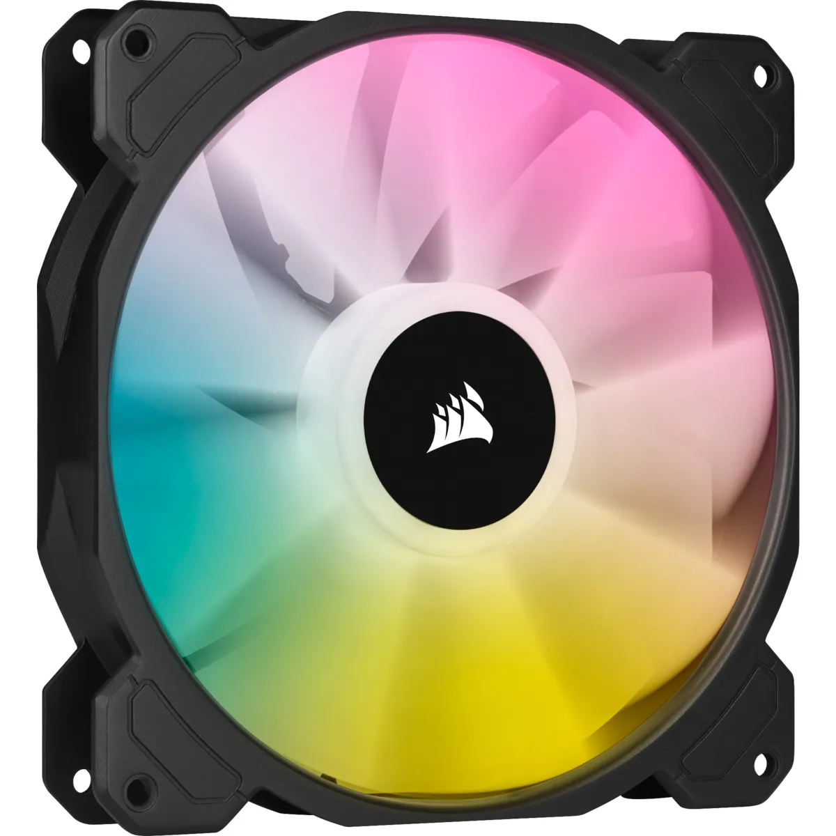 Corsair iCUE SP140 RGB ELITE, 140mm, PWM, Hydraulic Bearing, RGB Fan Kit, 2-pack, Black