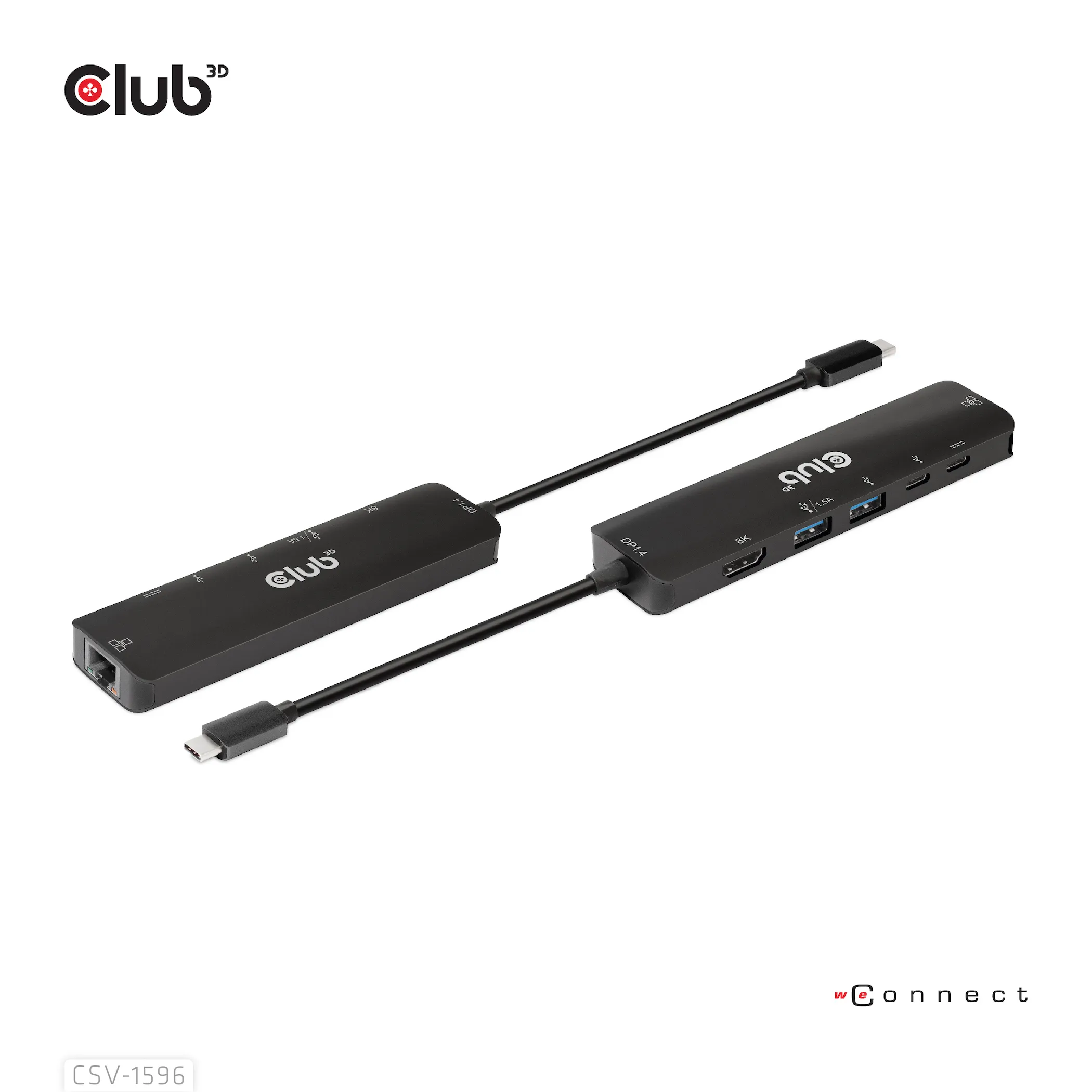 Club 3D 3.1 Gen1 USB-C 6-in-1 - hub, Black