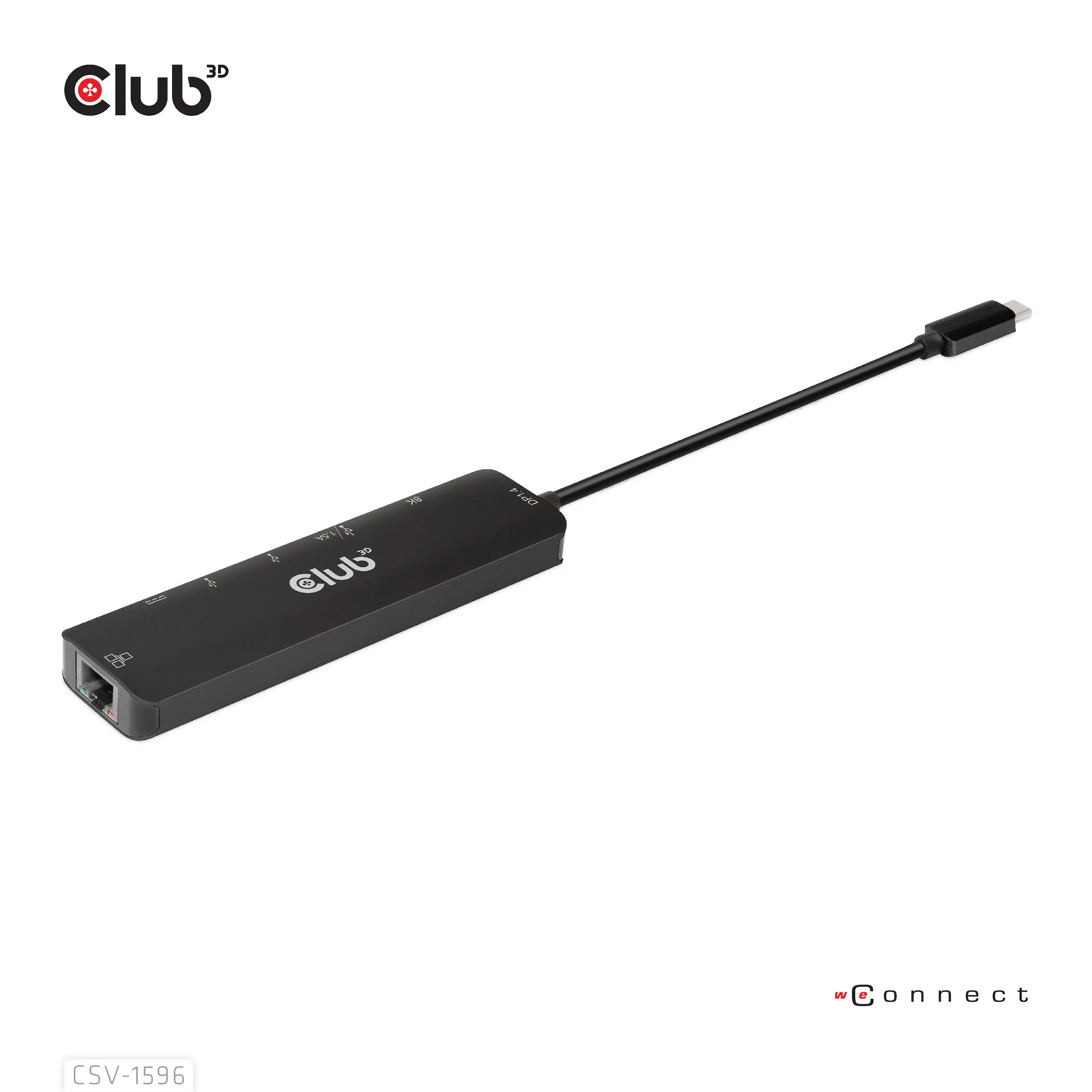 Club 3D 3.1 Gen1 USB-C 6-in-1 - hub, Black