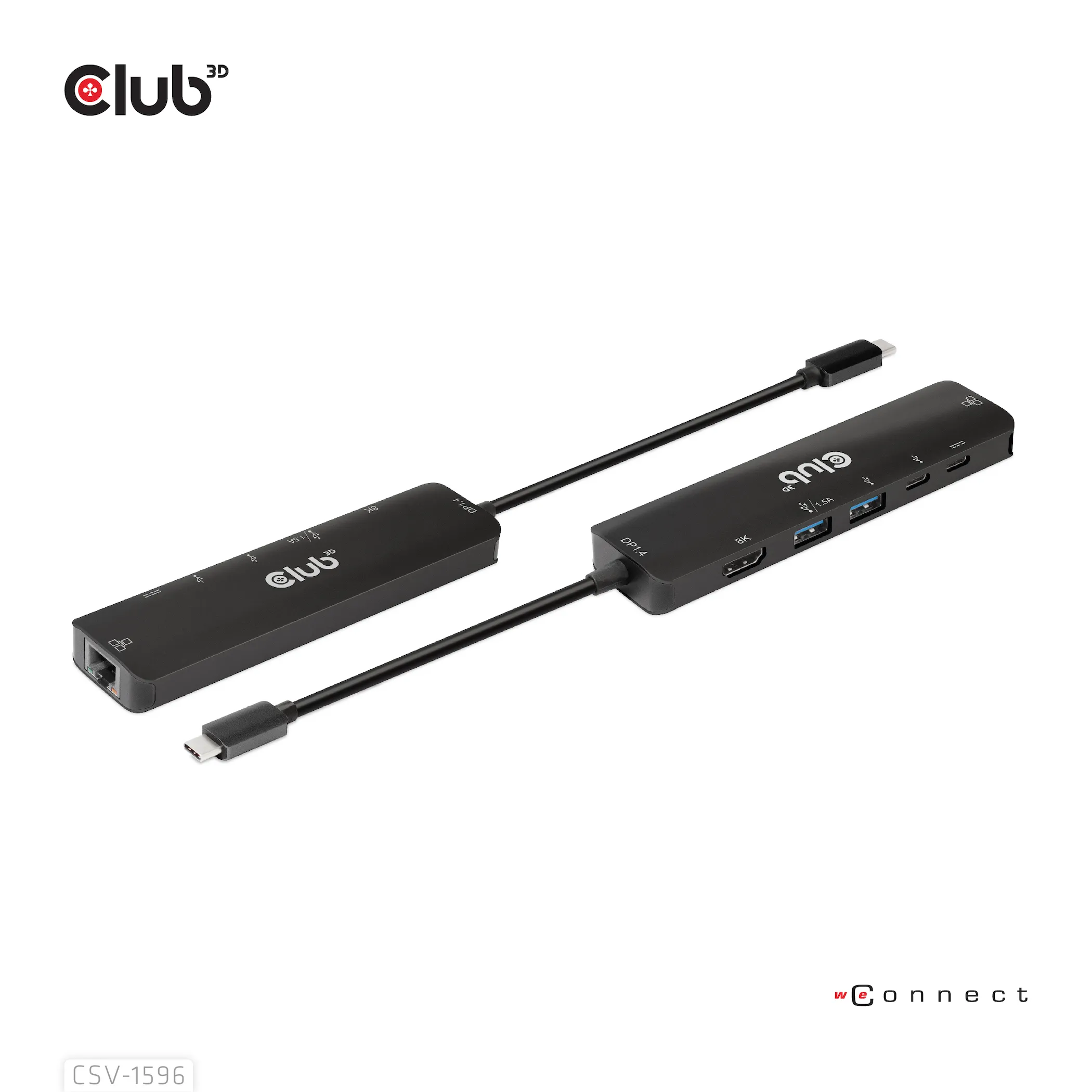 Club 3D 3.1 Gen1 USB-C 6-in-1 - hub, Black