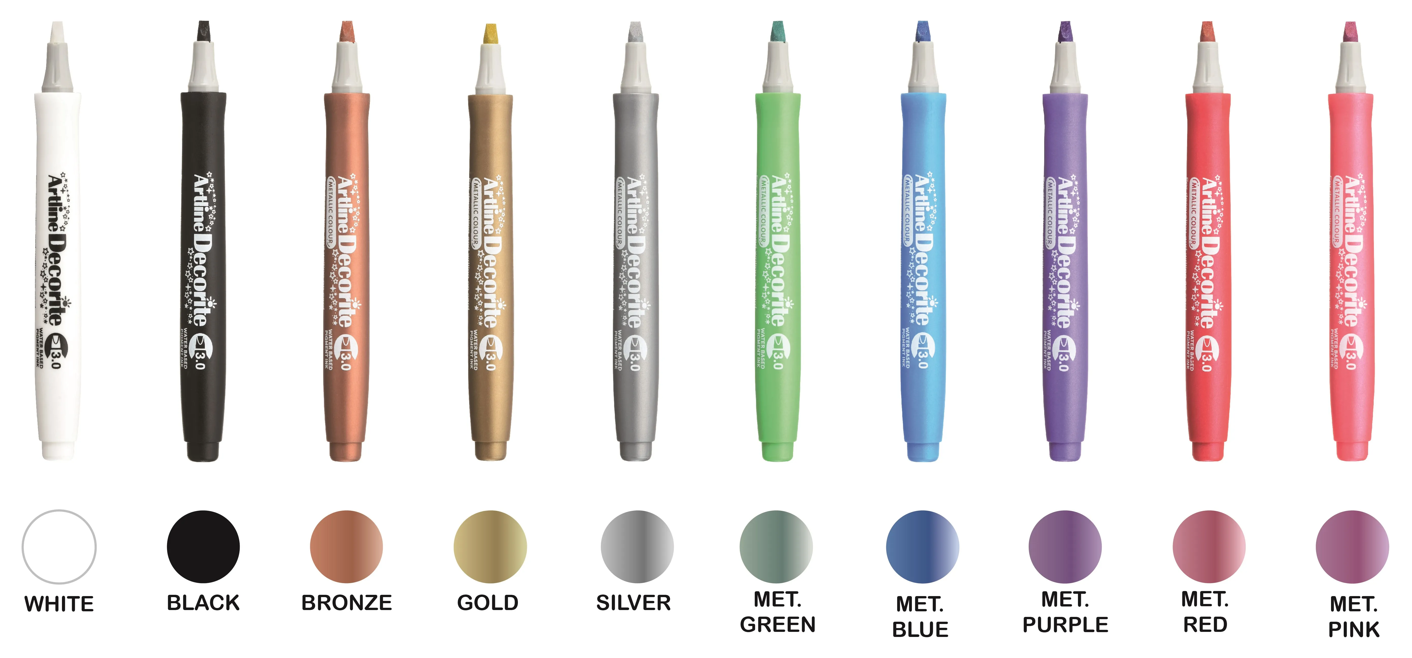Artline Decorite Flat metallic 10-pack
