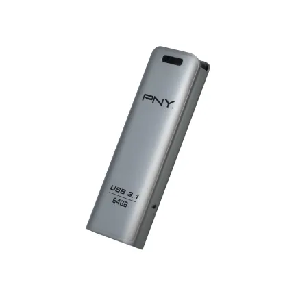 PNY 64GB Elite USB 3.2 Gen 1x1 - memory stick, Stainless steel