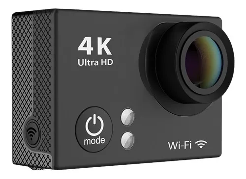 Urheilukamera 2" n&auml;yt&ouml;ll&auml;, vesitiivis, WiFi, musta