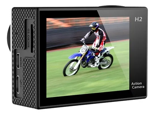 Urheilukamera 2" n&auml;yt&ouml;ll&auml;, vesitiivis, WiFi, musta