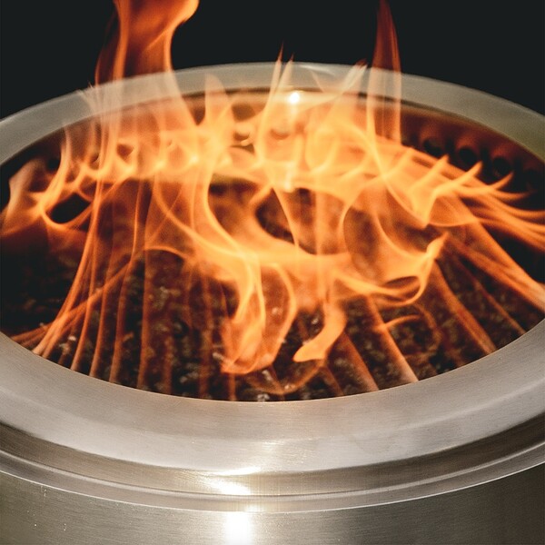 HERQS Blaze Smokeless Fire Pit, Stainless Steel, 495 mm