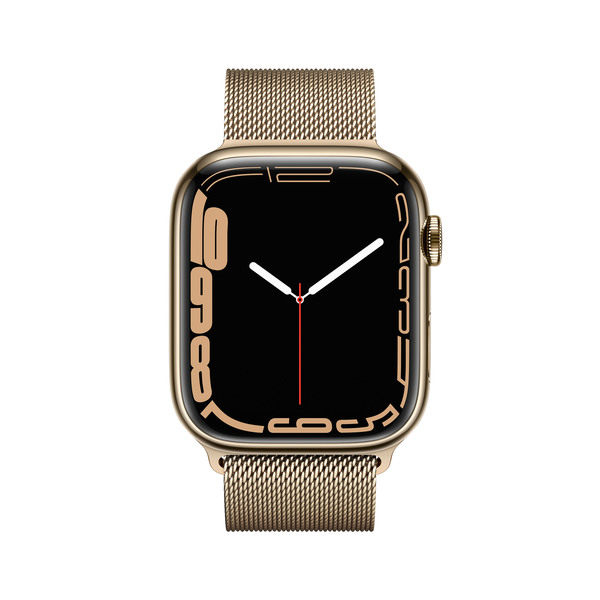 Apple Watch Series 7 GPS + Cellular, 45mm Gold Stainless Steel Case with Gold Milanese Loop