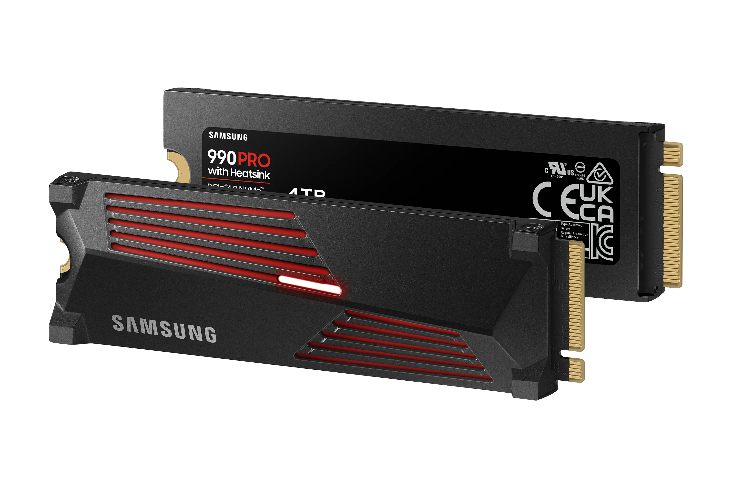 Samsung 990 PRO 4TB M.2 PCIe 4.0 NVMe SSD with Heatsink