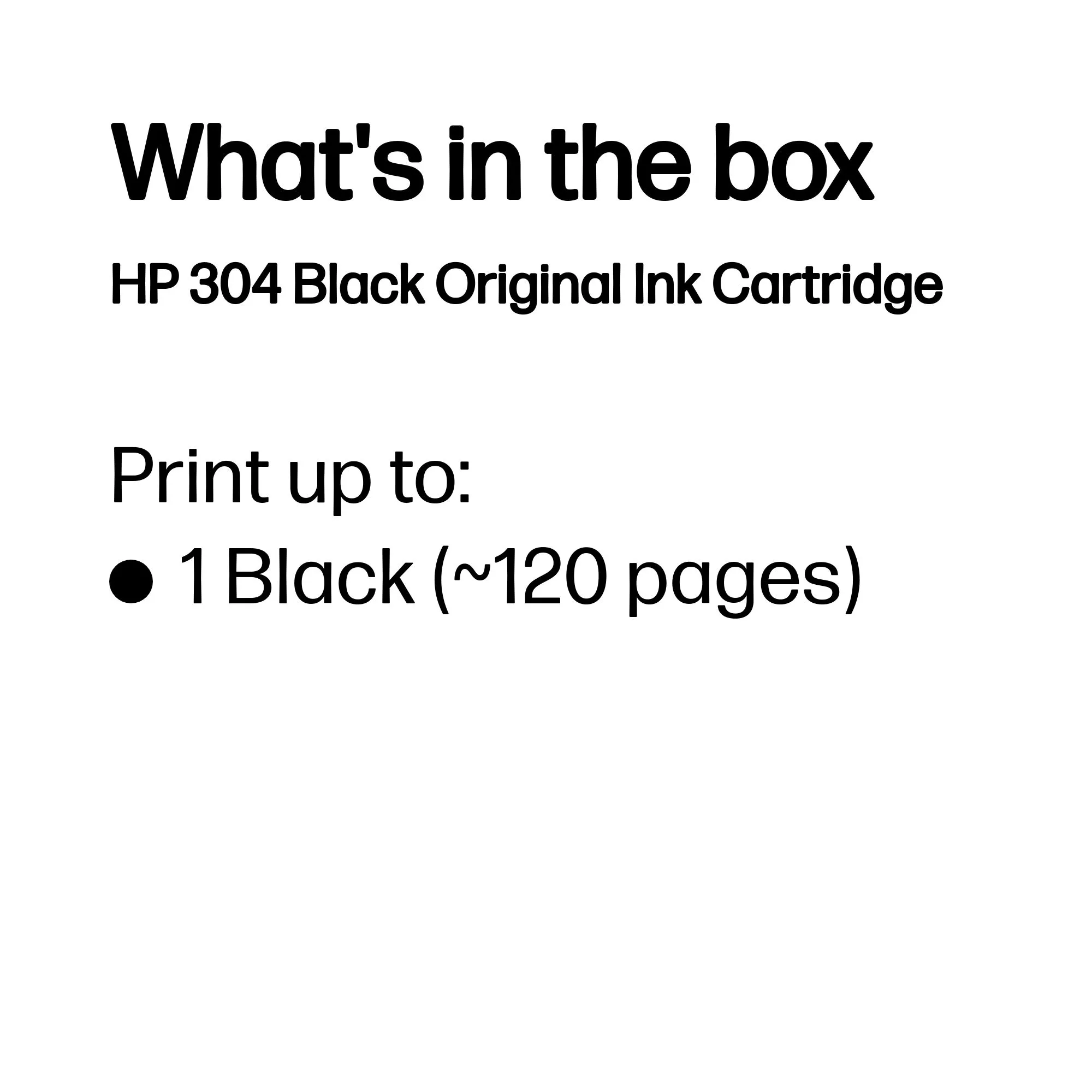 HP 304 Black Ink cartridge