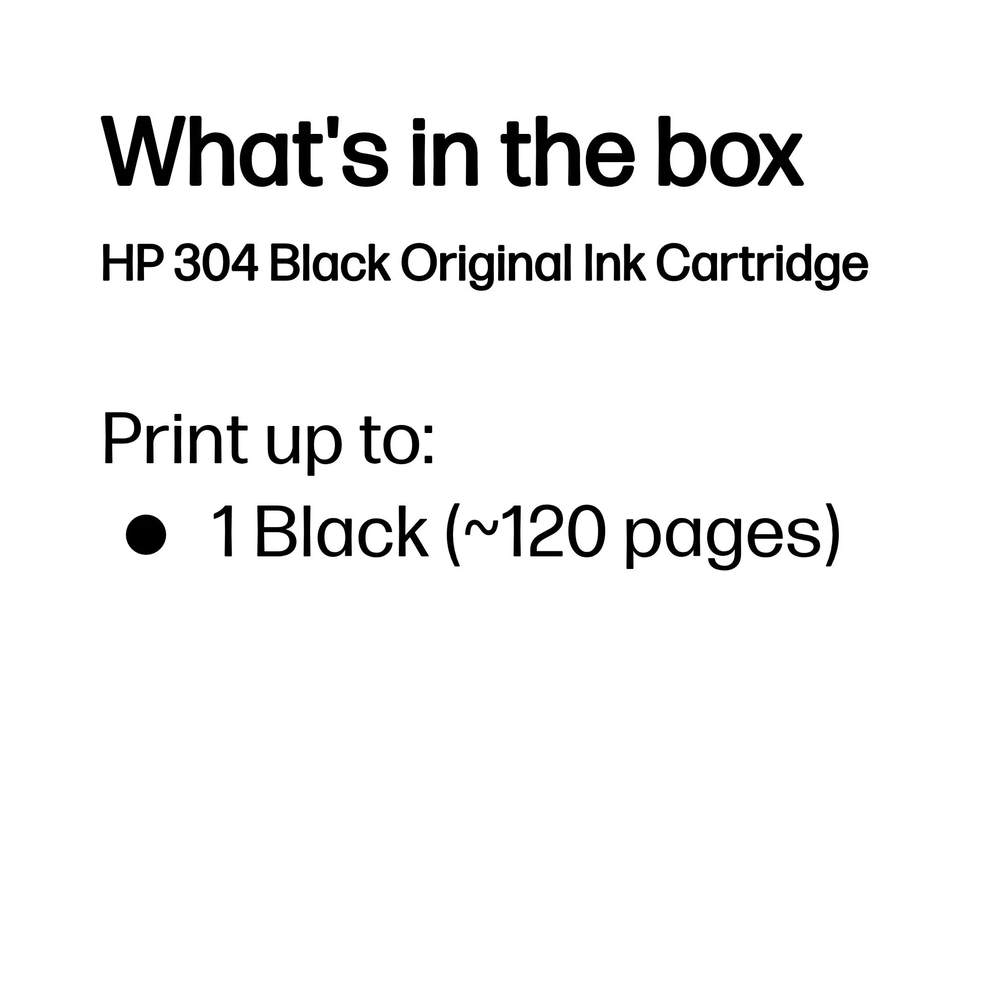 HP 304 bl&auml;ckpatron, 4 ml, svart