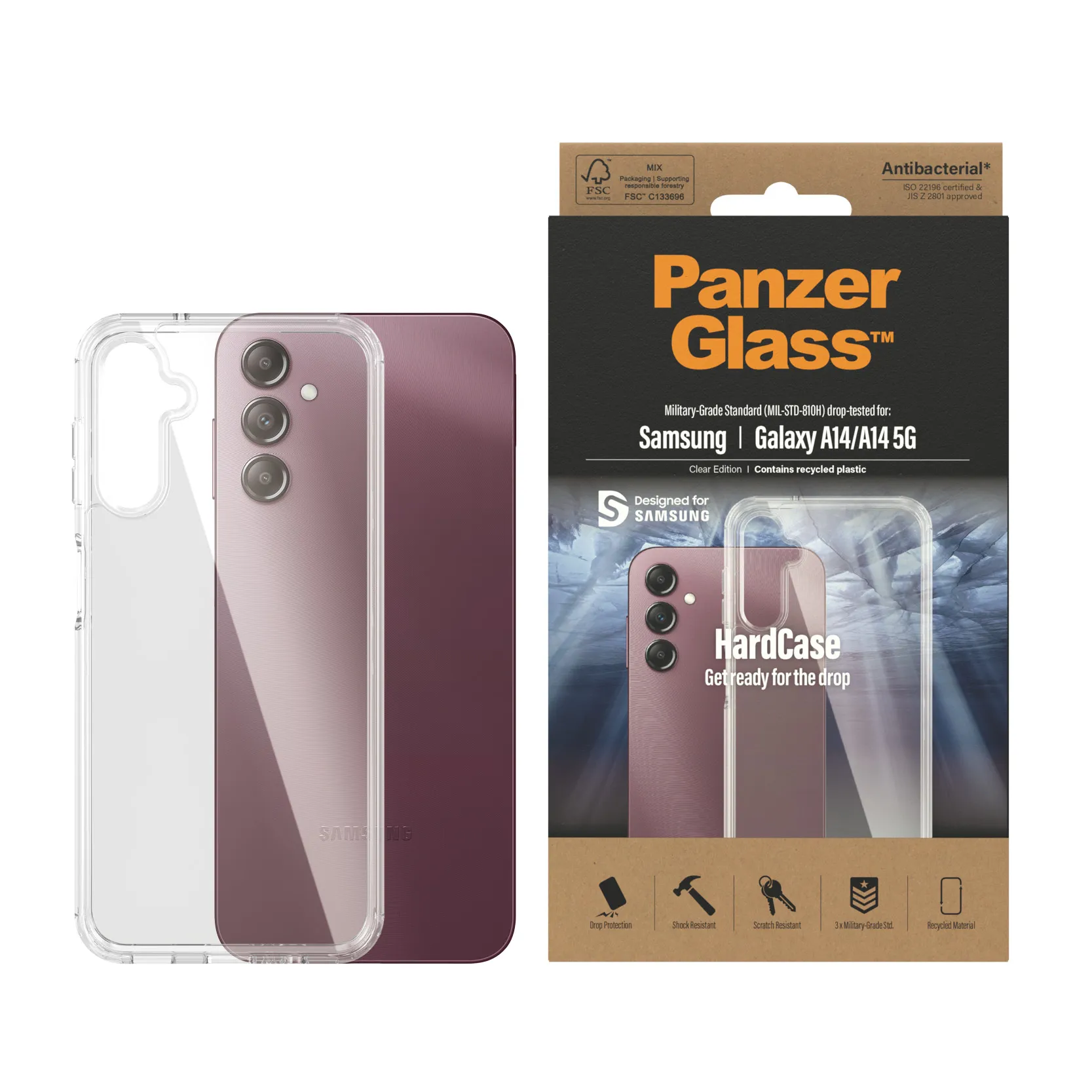 PanzerGlass Galaxy S23 HardCase skal, Transparent
