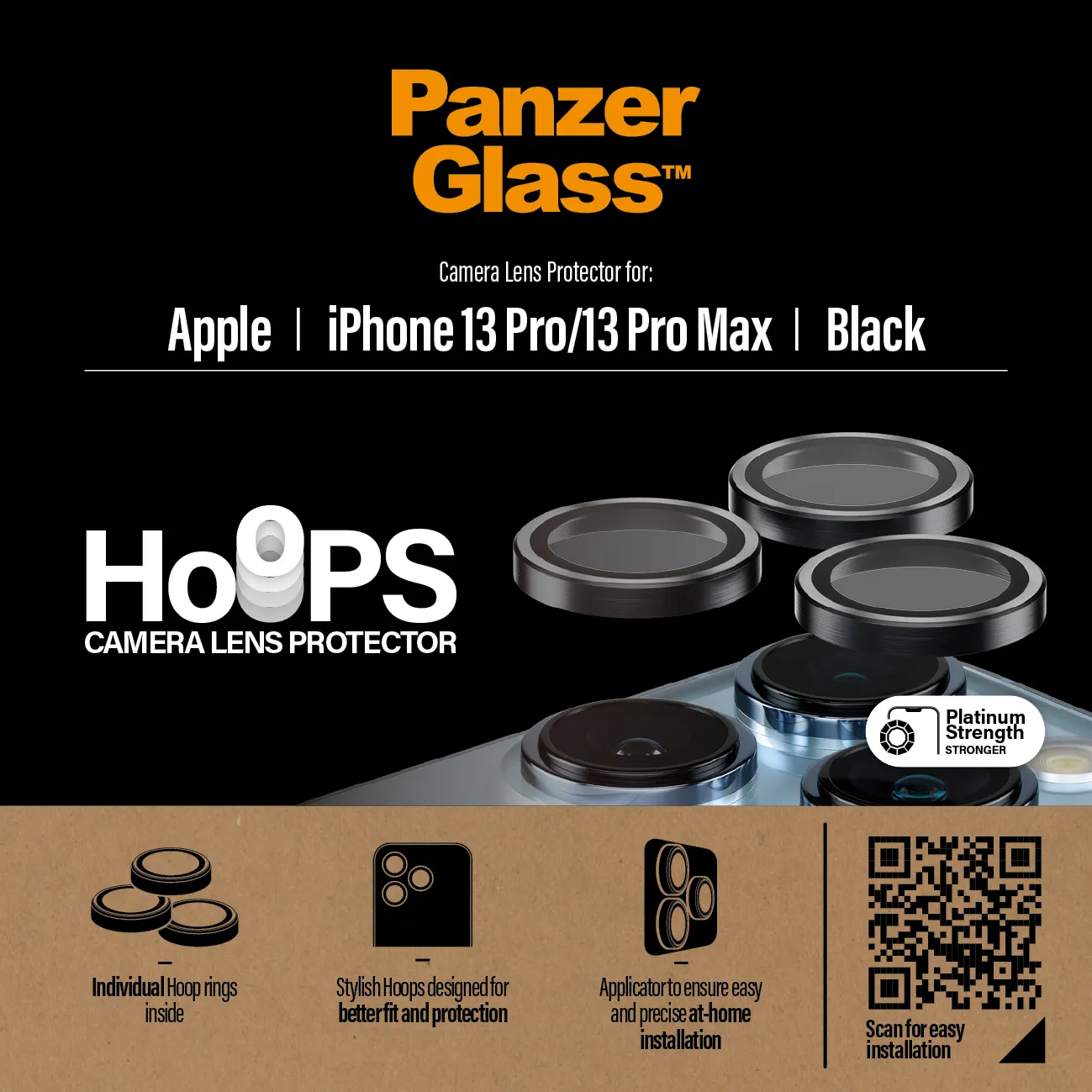 PanzerGlass Hoops, iPhone 13 Pro / 13 Pro Max - Camera Lens Protector