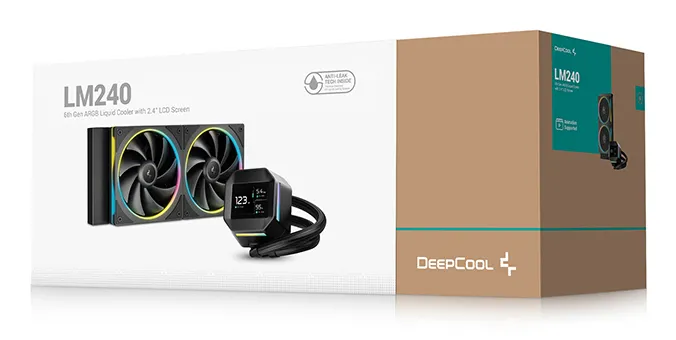 DeepCool LM240 240mm ARGB -nestej&auml;&auml;hdytin, musta