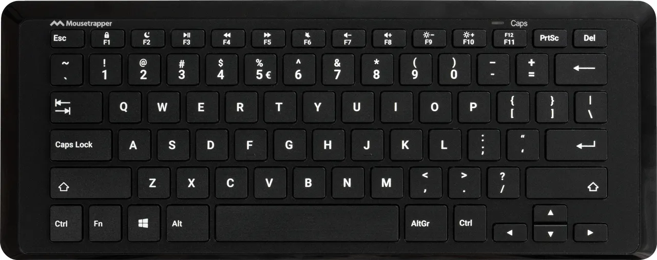 MOUSETRAPPER Type Mini Wireless Keyboard, Black