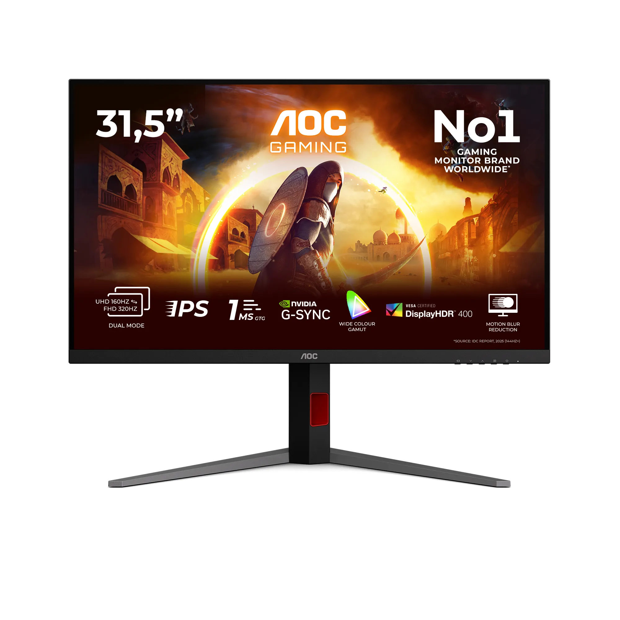 AOC U32G4U 31.5" 4K UHD, Fast IPS -pelin&auml;ytt&ouml;