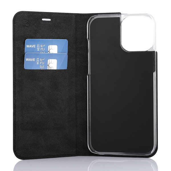 Wave Book Case, iPhone 12 Pro Max - case, Black