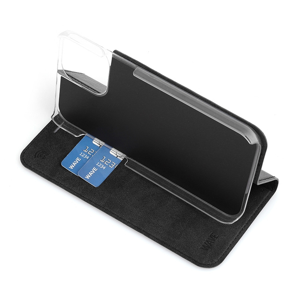 Wave Book Case, iPhone 12 Pro Max - case, Black