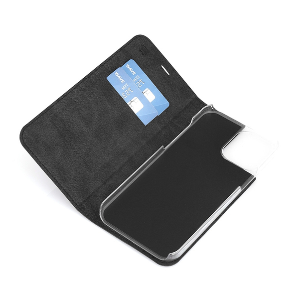 Wave Book Case, iPhone 12 Pro Max - case, Black