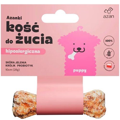 Brit Azanki Hypoallergenic Deer Skin Bone with Rabbit and Probiotic 10 cm, Puppy, 28 g