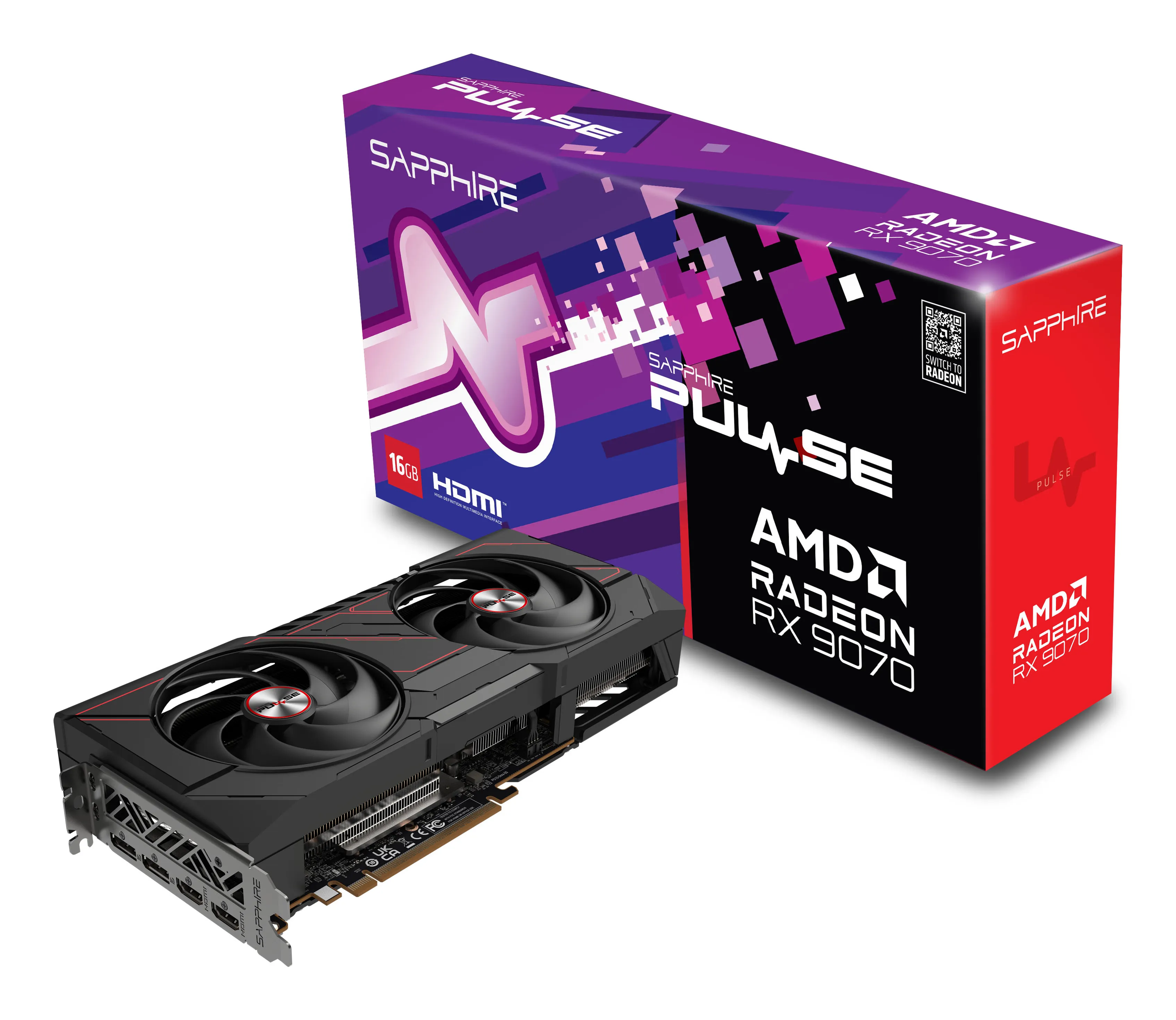 Sapphire Radeon RX 9070 Pulse Gaming 16 GB -grafikkort