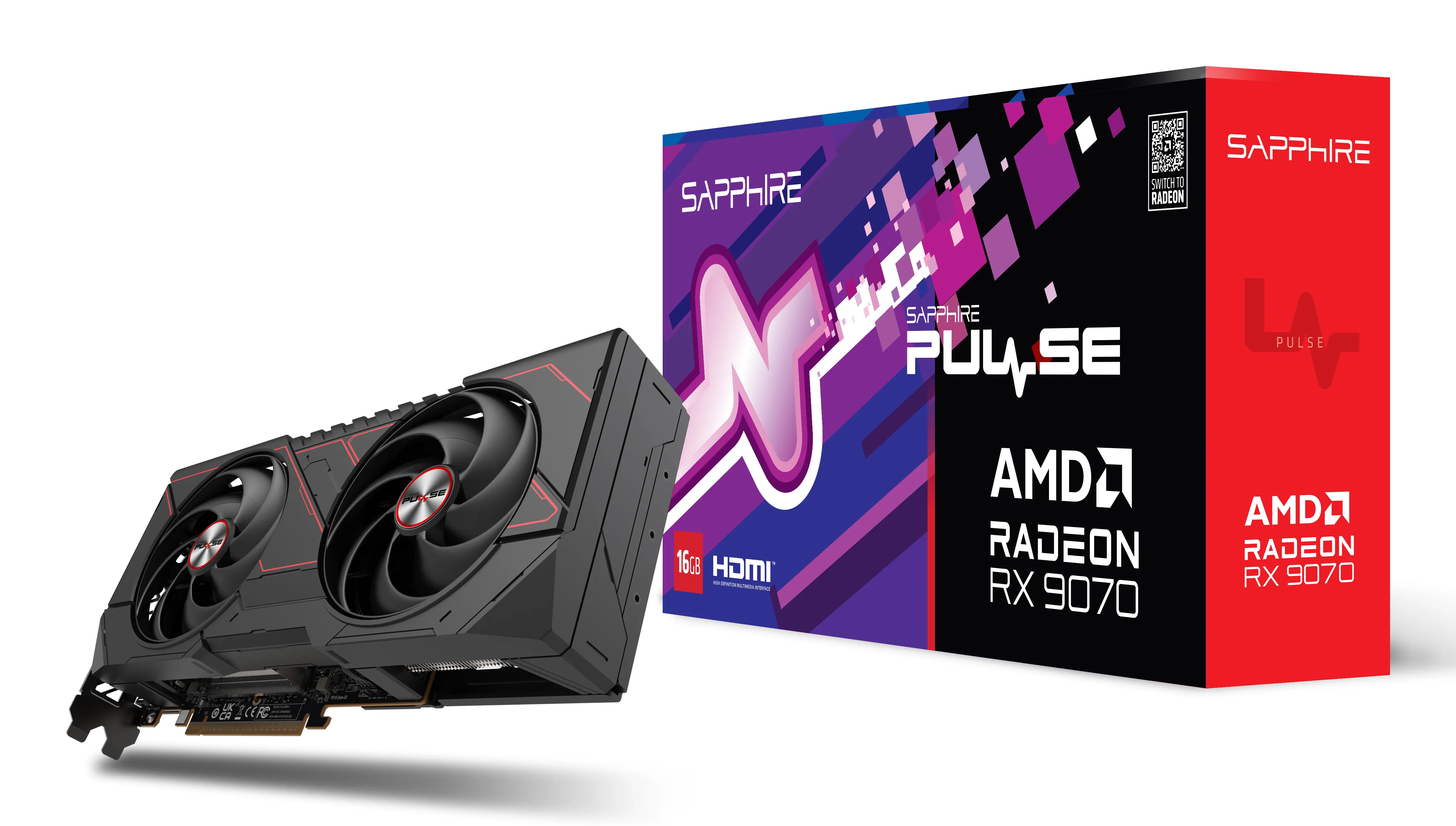 (L&ouml;yt&ouml;nurkka) Sapphire Radeon RX 9070 Pulse Gaming 16 Gt -n&auml;yt&ouml;nohjain