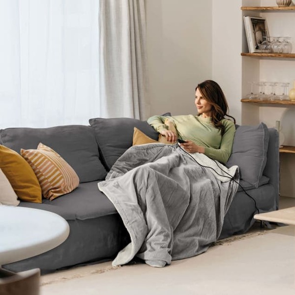 Beurer HD 81 Green Planet Heated Blanket, Light Grey, 180 x 130 cm, 110 W
