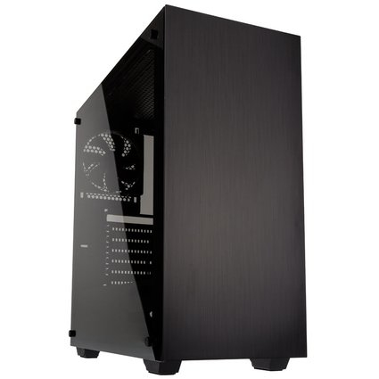 Kolink Stronghold Tempered Glass -miditornikotelo, musta Kolink Stronghold Tempered Glass -miditornikotelo, musta