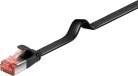 MicroConnect Cat6 U/UTP Flat - network cable, 5 m, Black