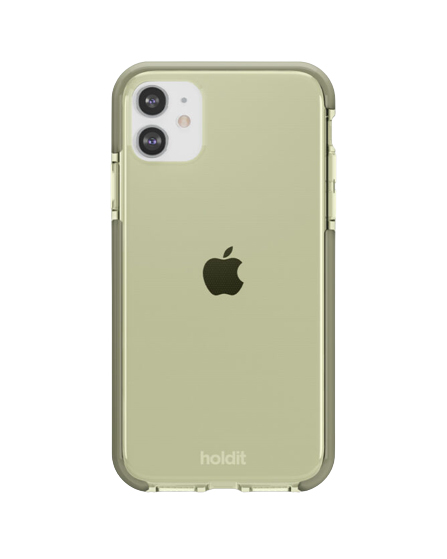 HOLDIT SEETHRU CASE IPHONE - 11/XR KHAKI GREEN