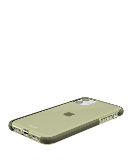 HOLDIT SEETHRU CASE IPHONE - 11/XR KHAKI GREEN