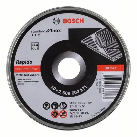 Bosch Cutting disc Inox 10x 125mm