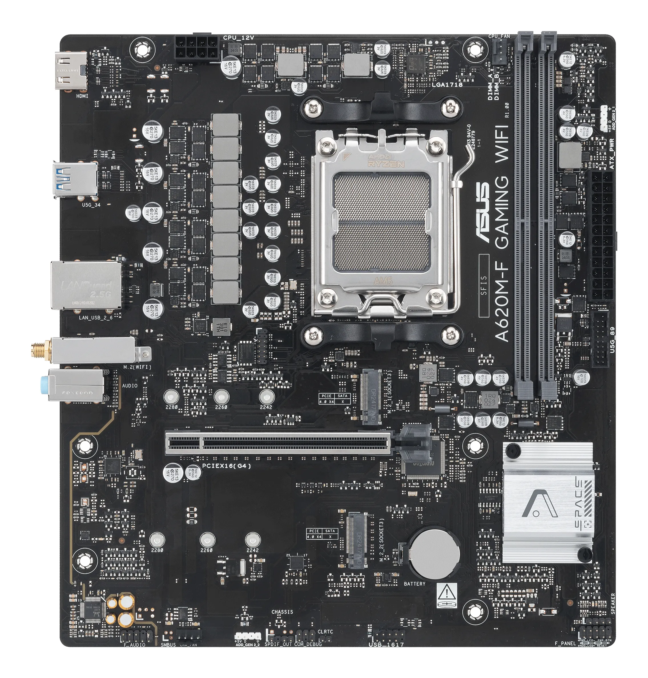 Asus A620M-F Gaming WIFI DDR5 AM5 mATX - motherboard