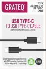Grateq USB-C - USB-C Quick 100W - cable, 0.5m, Black