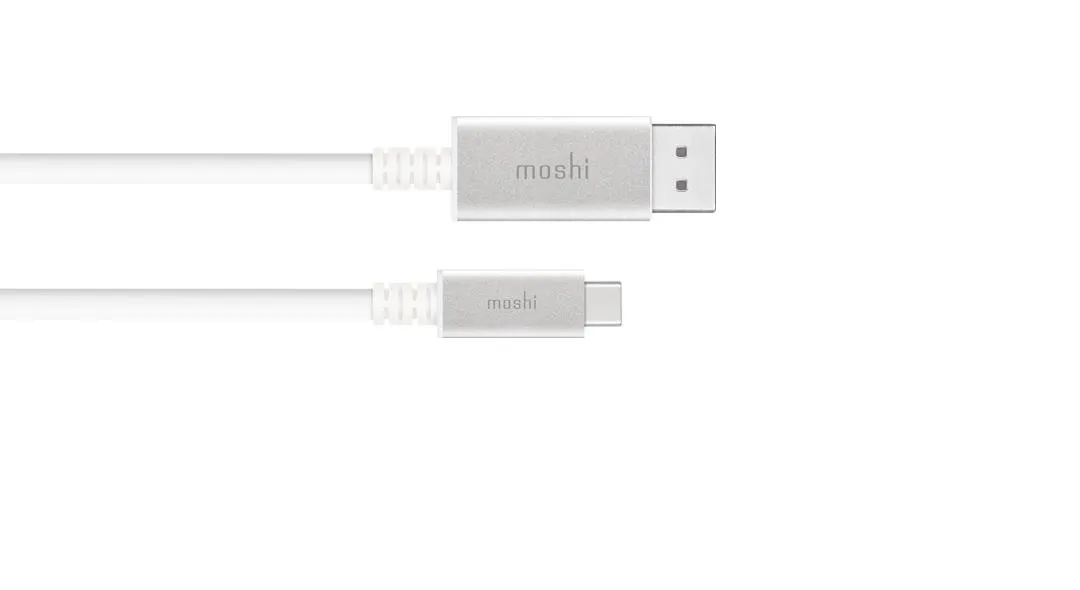 Moshi USB-C &ndash; DisplayPort  -kaapeli, 1,5m, Valkoinen