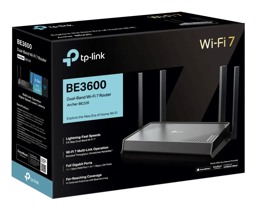 TP-Link Archer BE220 BE3600 Dual-Band Wi-Fi 7 - router