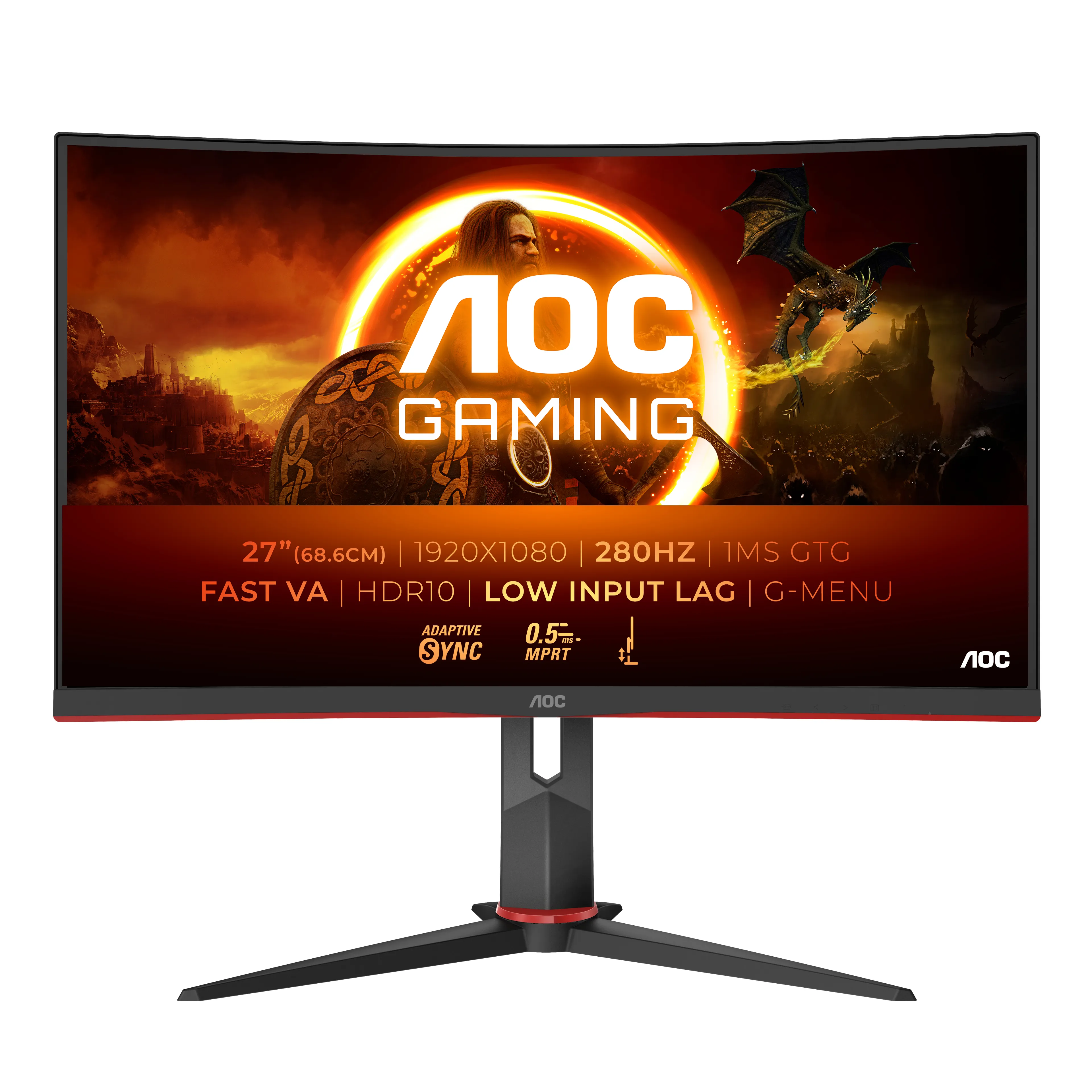 AOC C27G2Z3/BK 27" Full HD, Fast VA - curved gamingskärm