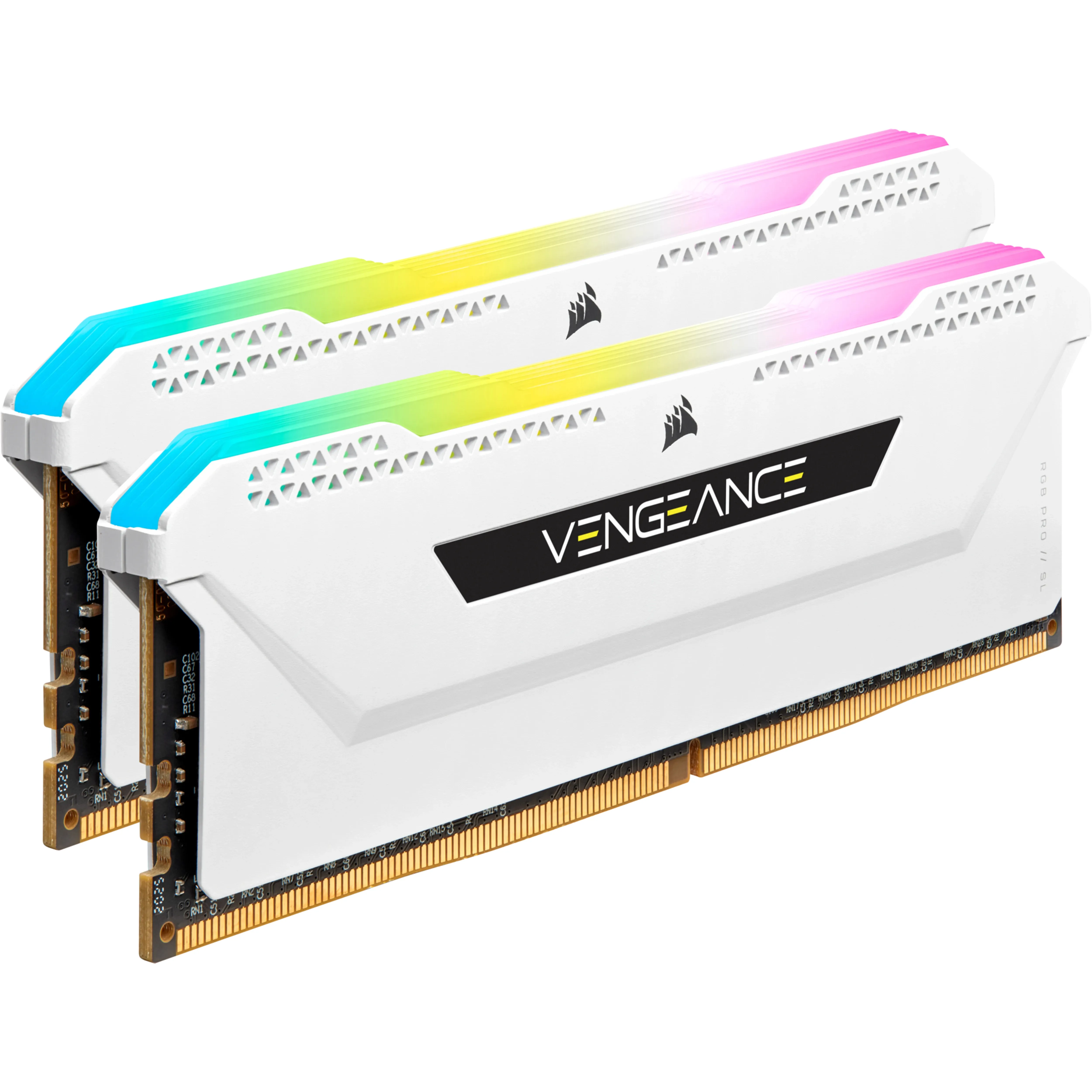 Corsair VENGEANCE RGB PRO SL 32 Gt (2 x 16 Gt) DDR4 3200 MHz, CL16 -muisti, valkoinen (XMP)