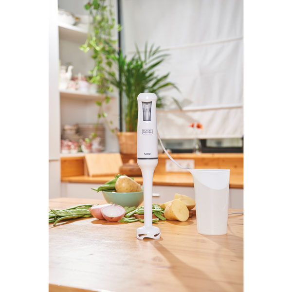 Black+Decker 500W - hand blender, white