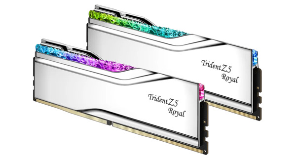 G.SKILL Trident Z5 Royal RGB 48GB (2 x 24GB) DDR5 8000 MHz, CL40 Memory, Silver (XMP)