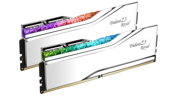 G.SKILL Trident Z5 Royal RGB 48GB (2 x 24GB) DDR5 8000 MHz, CL40 Memory, Silver (XMP)