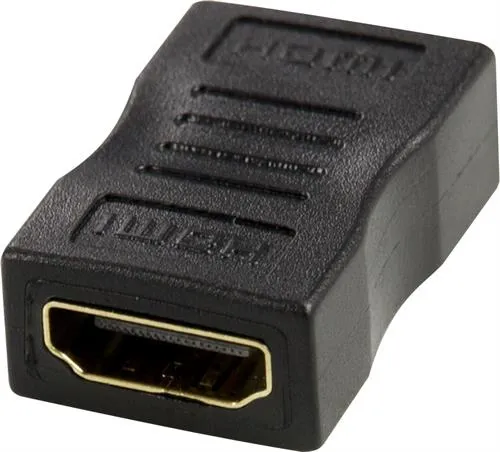 DELTACO HDMI-sovitin, 19-pin naaras - naaras, kullatut liittimet