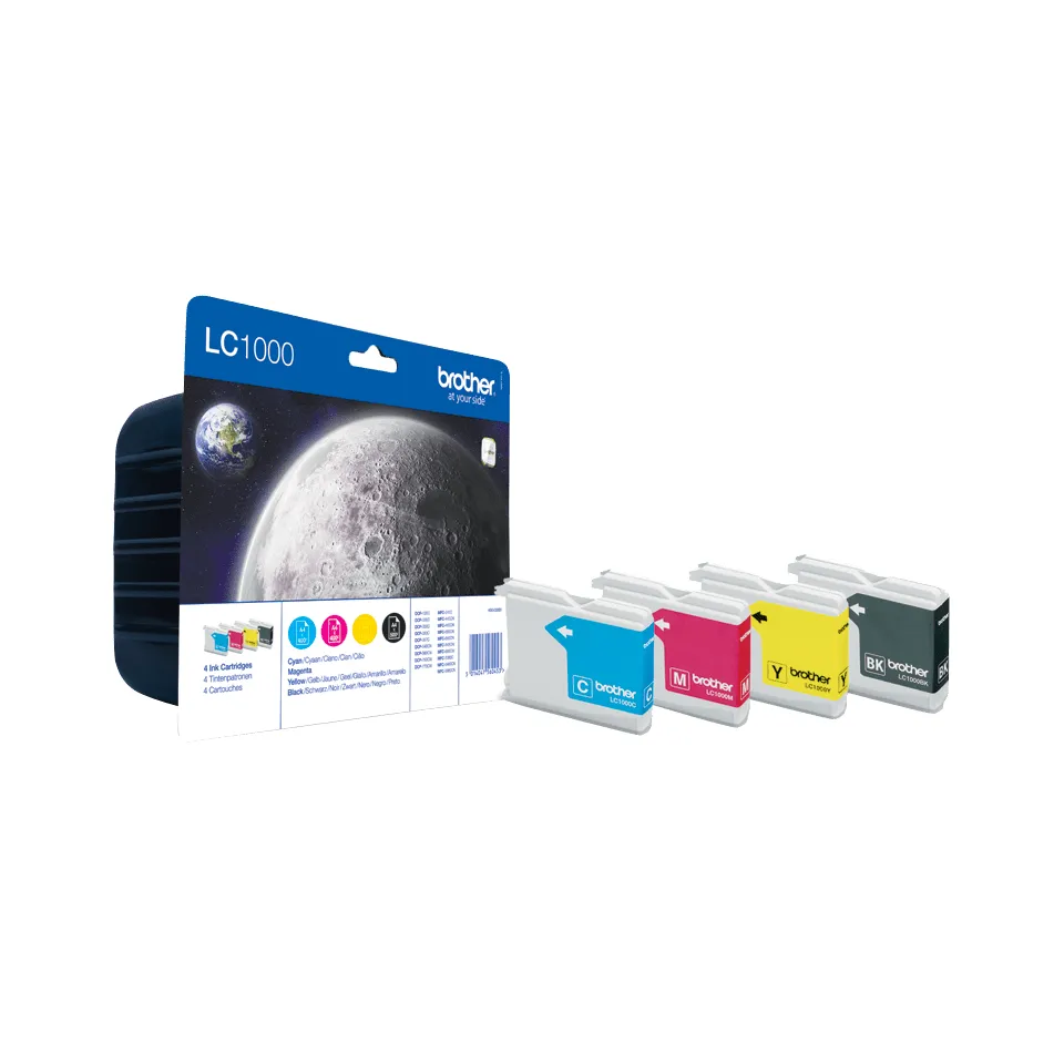 Brother LC1000VALBP ink cartridge kit, Multicolor, 4 pcs