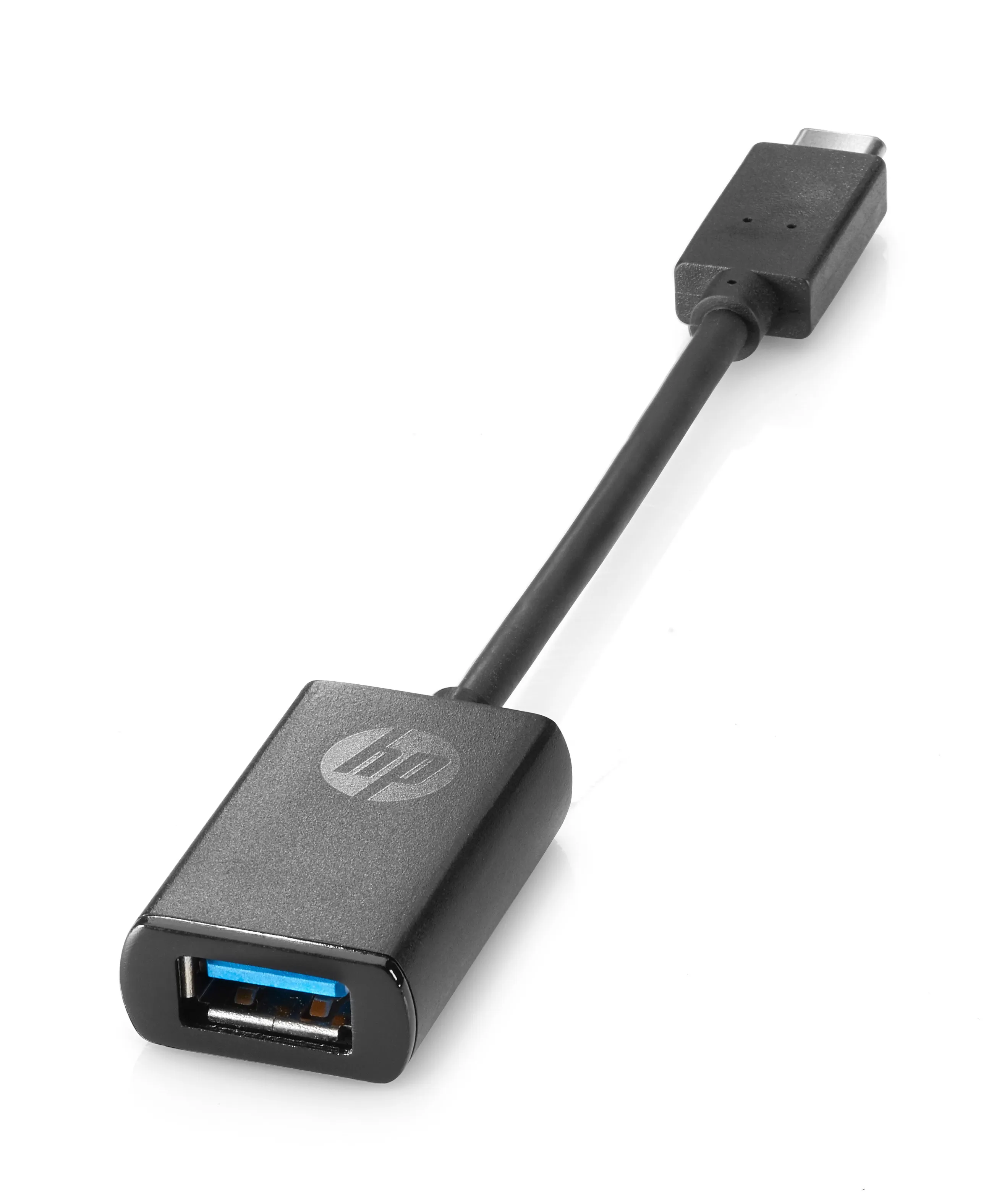 HP USB-C &ndash; USB-A -sovitin, 14 cm, musta