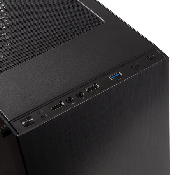 Kolink Stronghold Tempered Glass - midi chassi, svart