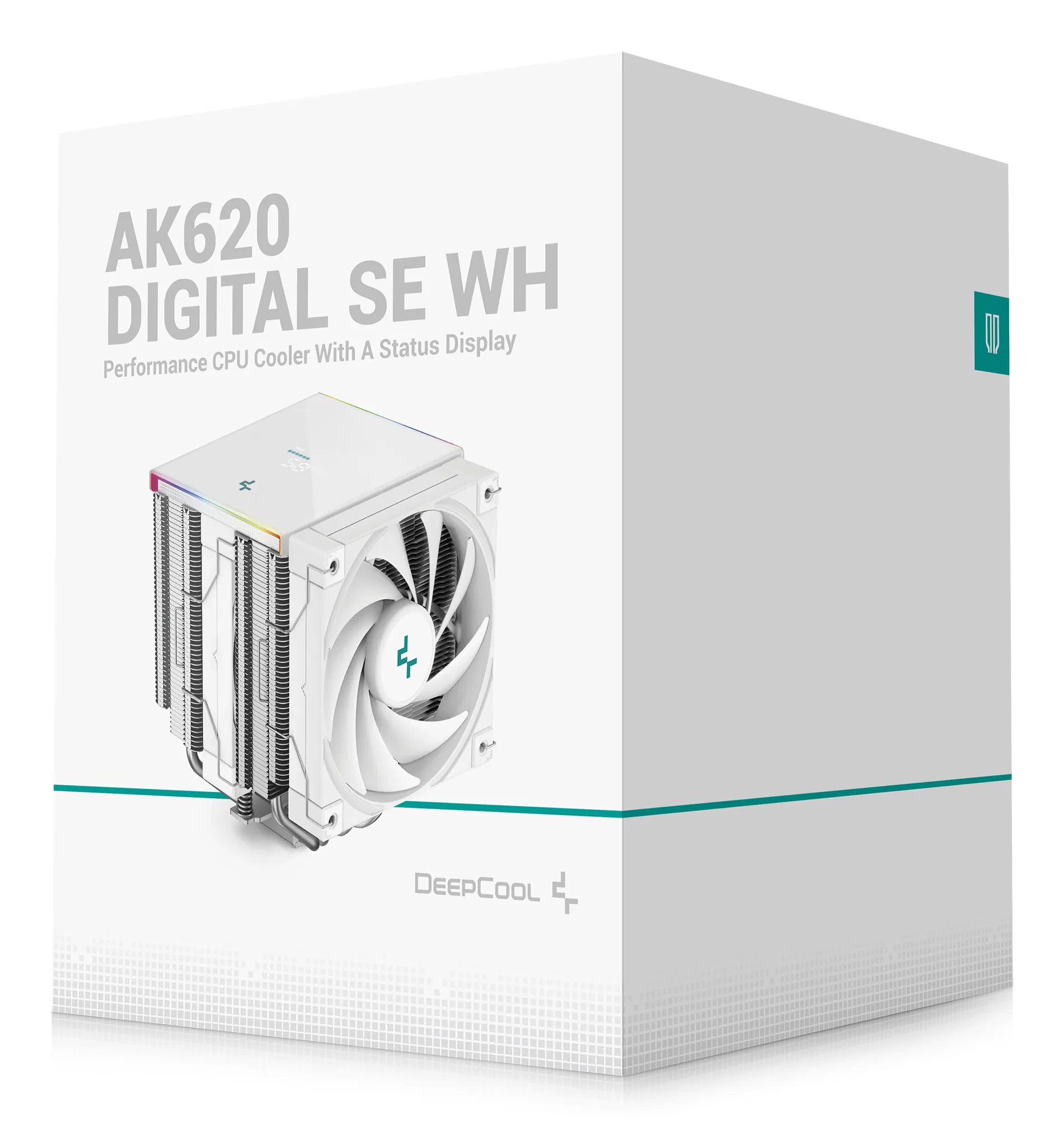 DeepCool AK620 DIGITAL SE, 2x120 mm ARGB CPU Cooler, White