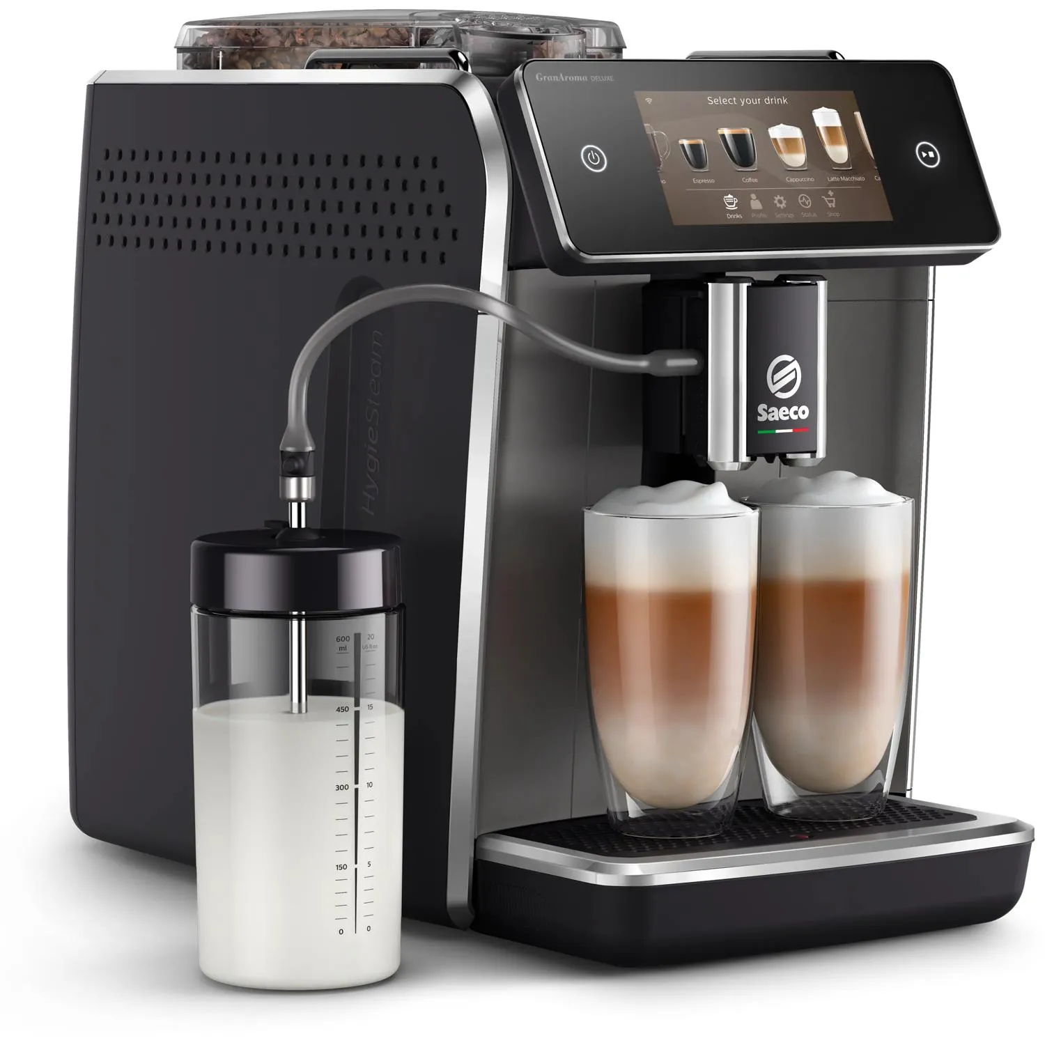 Saeco GranAroma Deluxe SM6682/10 helautomatisk espressomaskin, gr&aring;