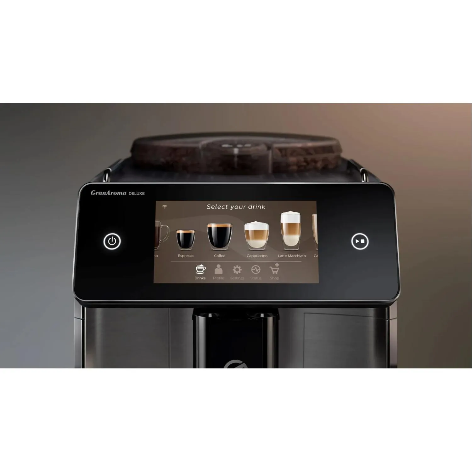 Saeco GranAroma Deluxe SM6682/10 helautomatisk espressomaskin, gr&aring;
