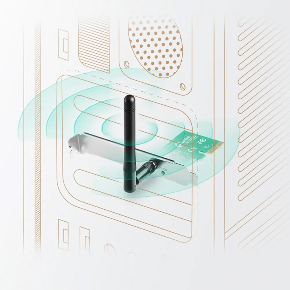 TP-Link TL-WN781ND Wireless N PCI Express Adapter, 150Mbps, PCIe, 802.11b/g/n