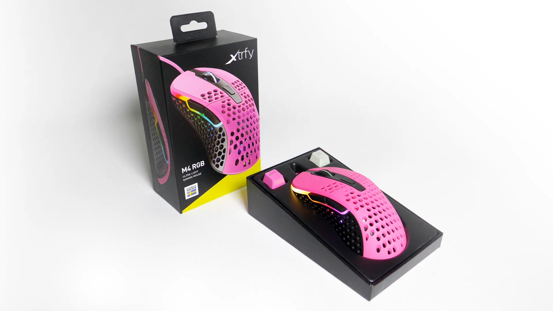 Xtrfy M4 RGB -langallinen pelihiiri, pinkki