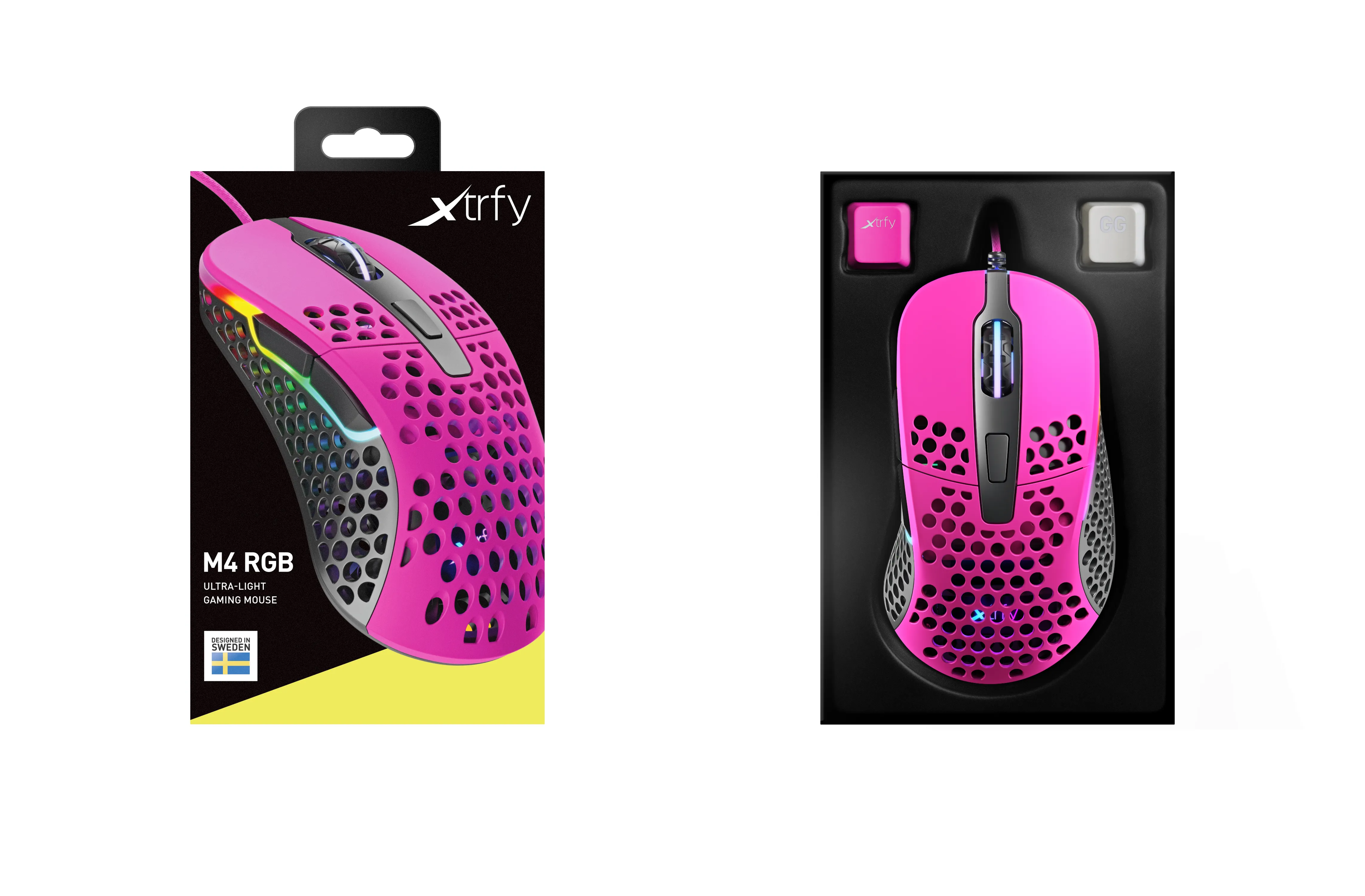 Xtrfy M4 RGB -langallinen pelihiiri, pinkki